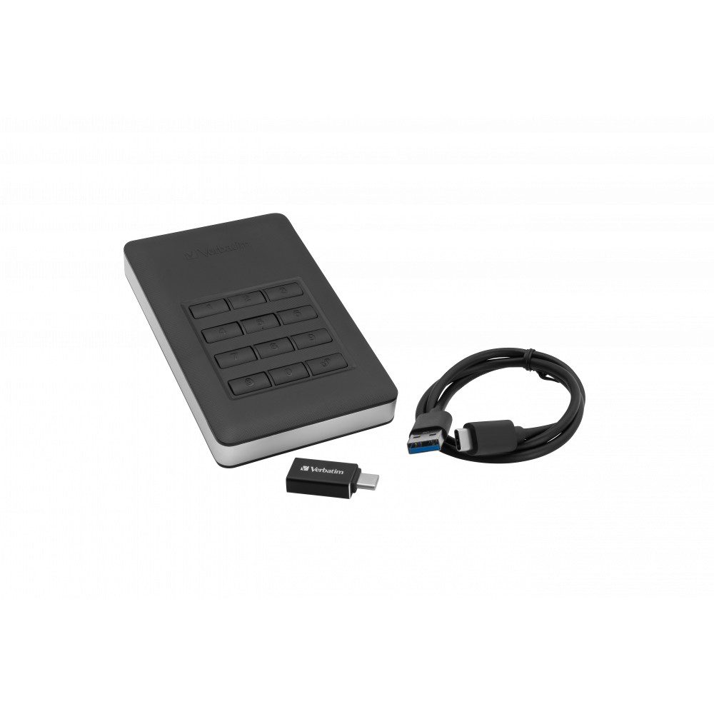 Ổ cứng di động Verbatim 2.5' USB 3.0 w/Keypad Access 2 TB (Đen)