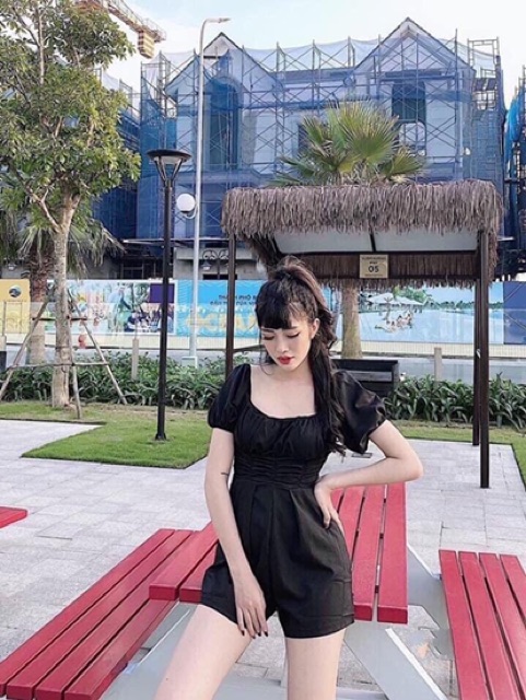Jump Trễ Vai Nhún Eo 3 Màu Siêu Xinh , Jum Thô Mặc 2 Kiểu Cao Cấp