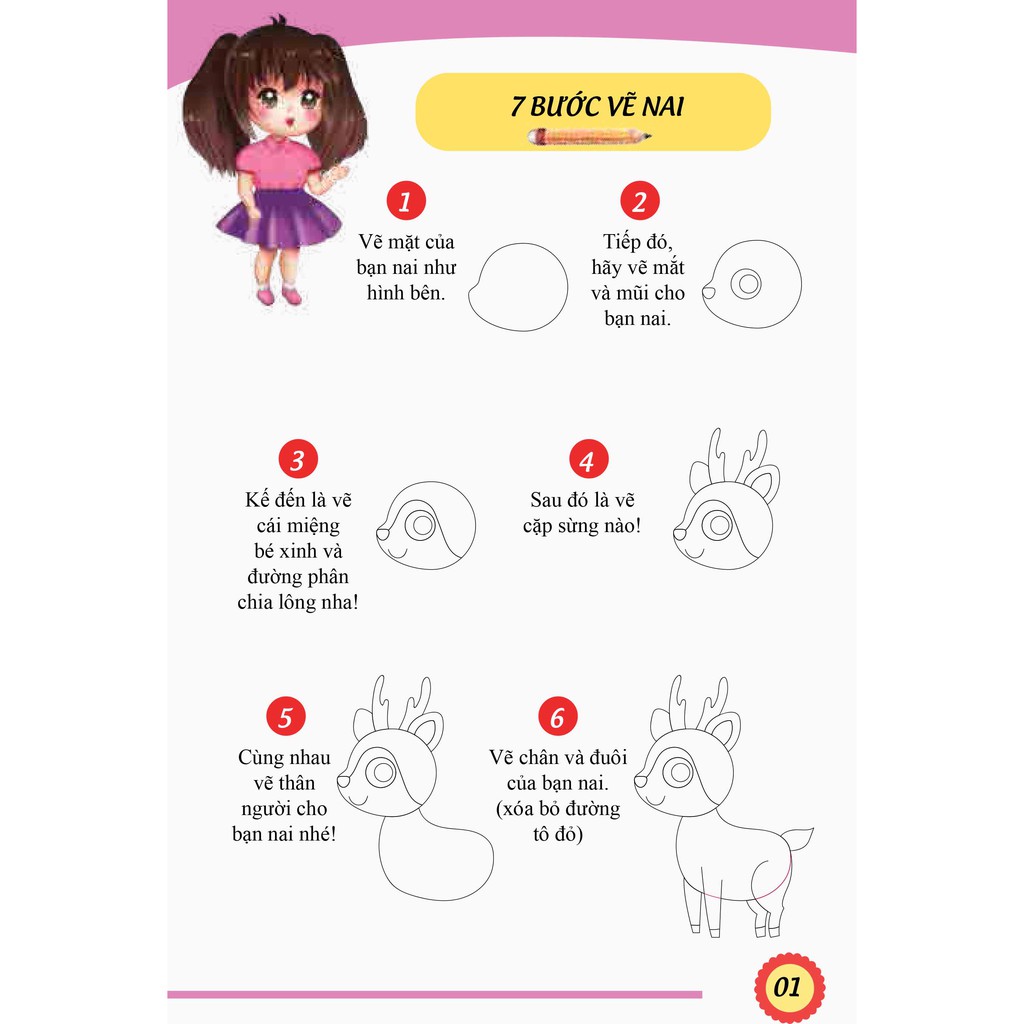 Sách How To Draw - 7 Bước Vẽ Động Vật - Tập 2 - VLG