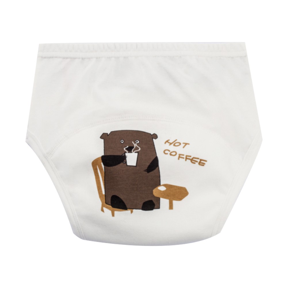 Kids Nappy Cotton Underwear Training Pants Toilet Potty Baby Cloth Diaper Cover Nappy Changing Panties(Suitable for Babies 6 to 12 kg)1pc Bear Pattern