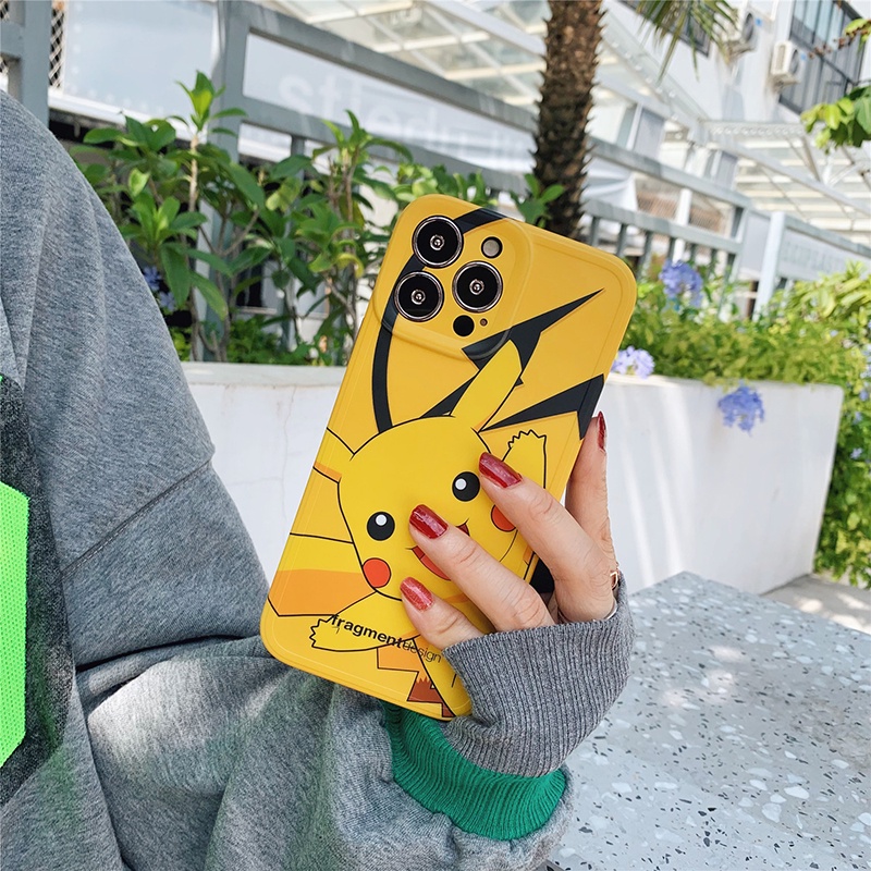 Ốp Điện Thoại Mềm In Hình PIKACHU Pokemon Cho iPhone 14 Pro Max 12 11 Pro Max Xs Max XR