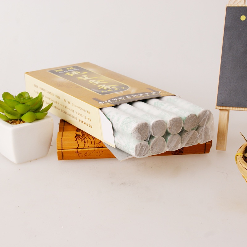 (COMBO 4 Hộp) Hộp 10 cây nhang ngải cứu Tuệ Hải Đường dùng trong châm cứu. Ngải Nhung Nguyên Chất
