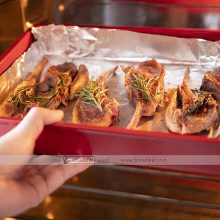 Khuôn chữ nhật sâu màu đỏ Breadleaf