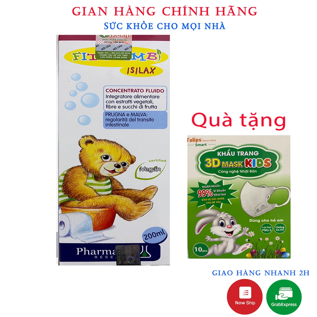 ISILAX BIMBI,Chống Táo Bón,Bổ Sung Chất Sơ,Tăng Cường Hệ Tiêu Hóa Ổn Định,Thảo Dược Từ Ý,An Toàn Cho Trẻ