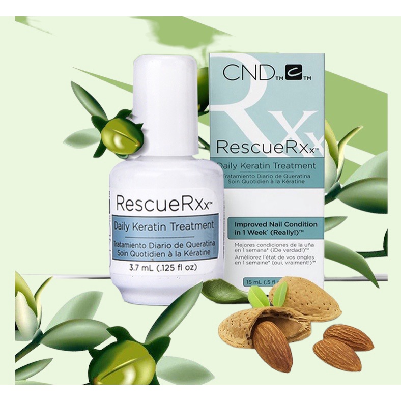 Dưỡng phục hồi móng CND RescueRXx 3,7ml nhập khẩu Mỹ chính hãng - Thần dược cải thiện hư tổn, kích thích mọc móng