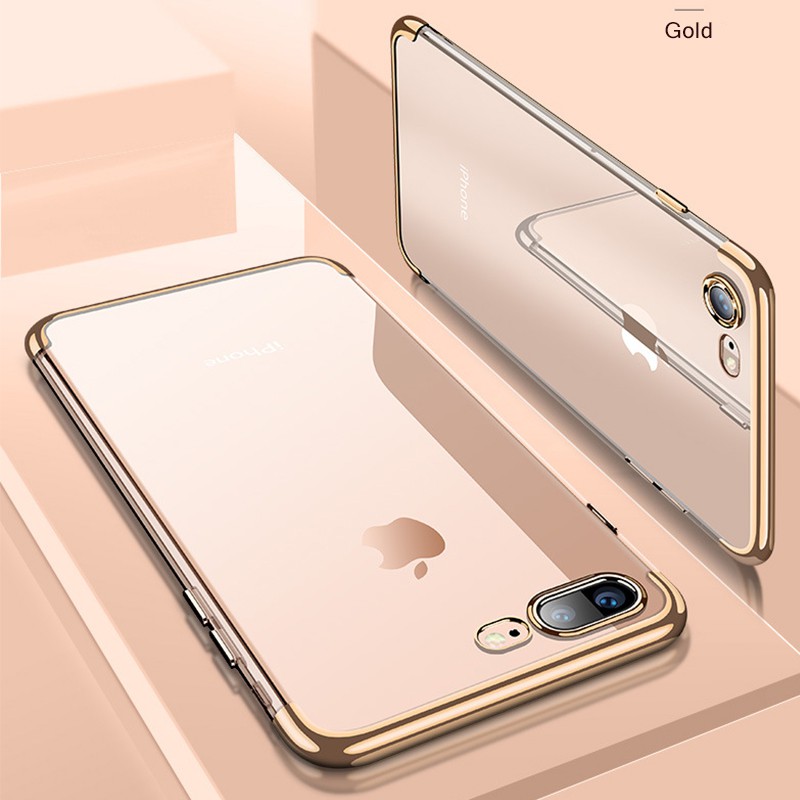 Ốp lưng trong suốt thông minh Mạ điện thoại TPU mềm Túi đựng vỏ giáp cho iphone 6 6s 7 8 plus X XR XS MAX 11 PRO MAX