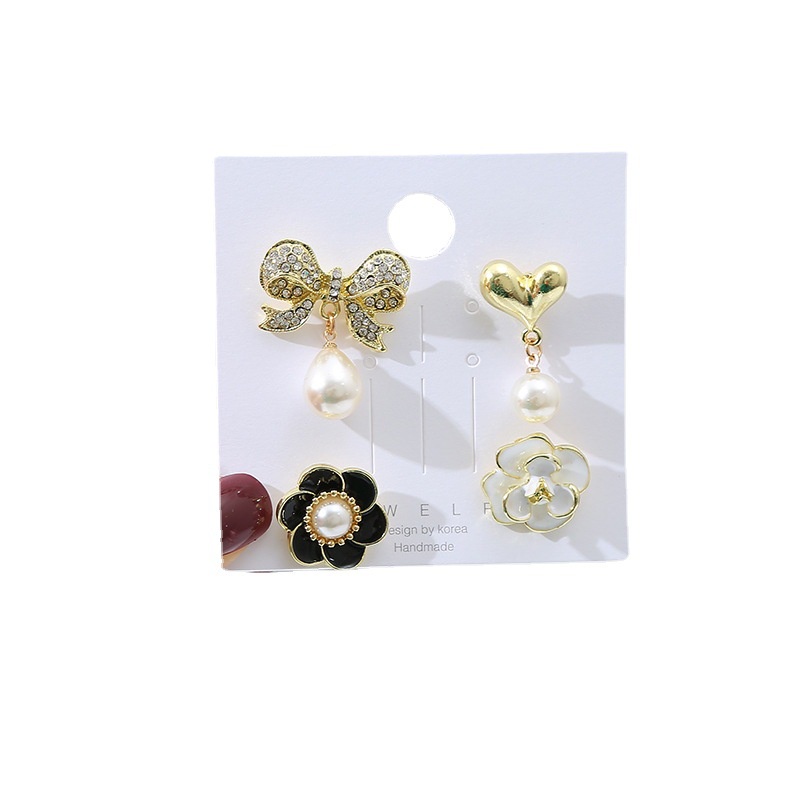 Ghim Cài Áo Hình Nơ Đính Đá Pha Lê Phong Cách Vintage Thanh Lịch Dành Cho Nữ