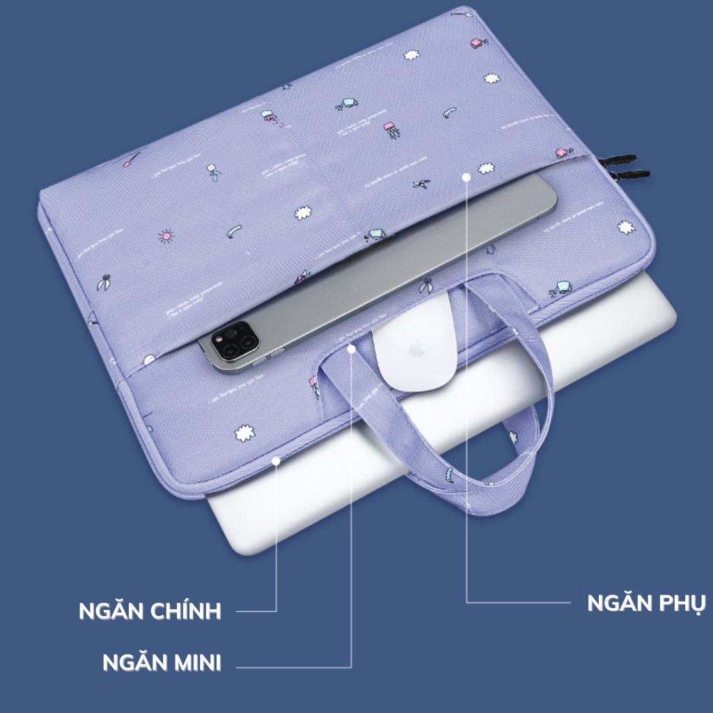 [10-15inch] Túi vải cao cấp hiệu BUMP cho iPad, Macbook, Laptop có lót nhung chống sốc, nhiều ngăn phụ kiện, iPad. | BigBuy360 - bigbuy360.vn
