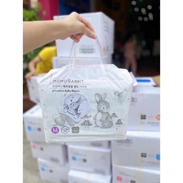 TÃ/BỈM MOMO RABBIT DÁN QUẦN S36/M32/L30/XL28