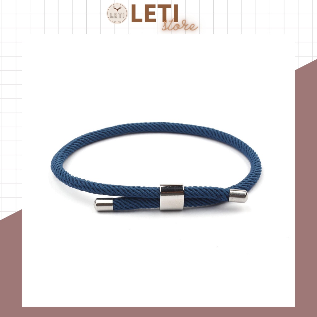 Vòng tay vải nam nữ LETI VT43, lắc tay phong cách tùy chỉnh kích thước thắt rút cá tính chất liệu bền bĩ