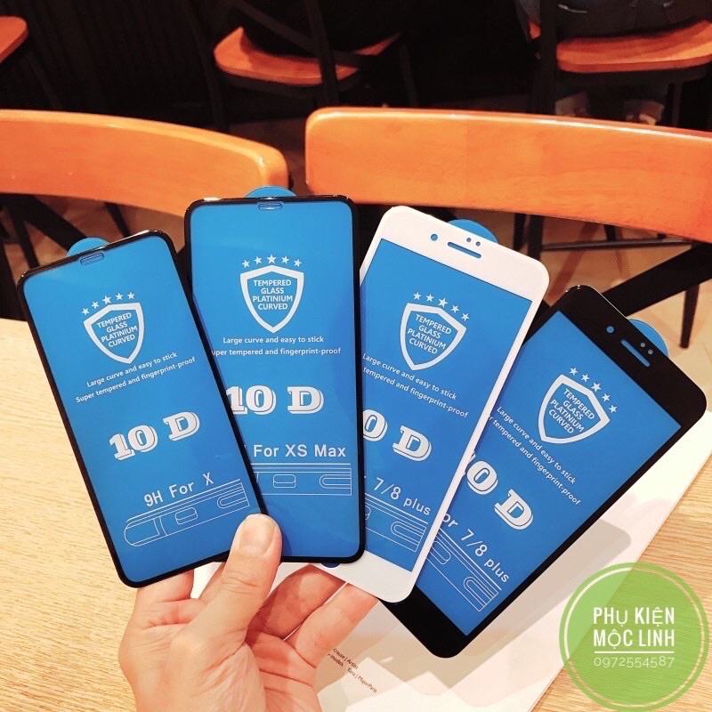 Kính cường lực Iphone full màn nguyên khối cho Iphone 13 | 12 | 11 Pro Max Mini Xs max Xr X 8plus 7 plus 8 7 6plus 6 10D