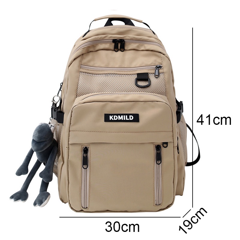 Ba Lô Đựng Laptop Chất Liệu Nylon Chống Thấm Nước Màu Tím Thời Trang Cho Nam Và Nữ