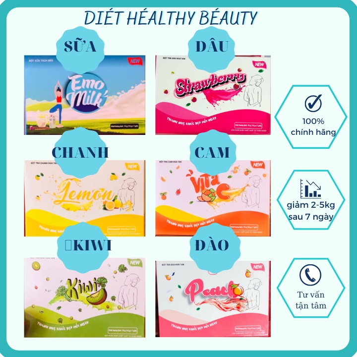Bột trái cây Emoslim giảm cân an toản hiệu quả - Tặng kèm quà