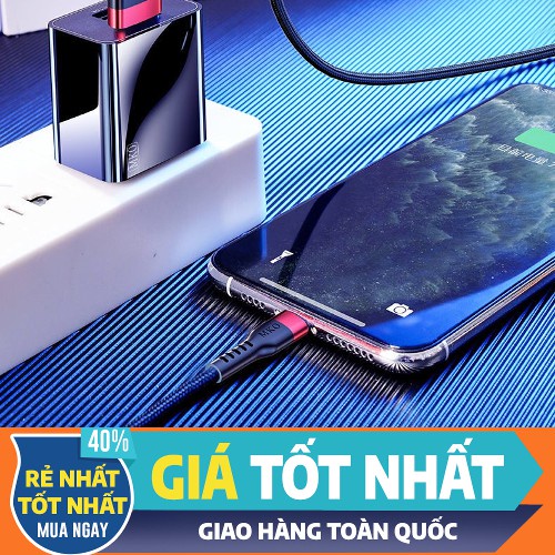 Dây Sạc Nhanh Topstore MKO 5A Cho Các Dòng Máy IPhone ,Cáp Sạc Bọc Dù Chống Gãy Đứt,Hỗ Trợ Sạc Nhanh - Hàng Chính Hãng