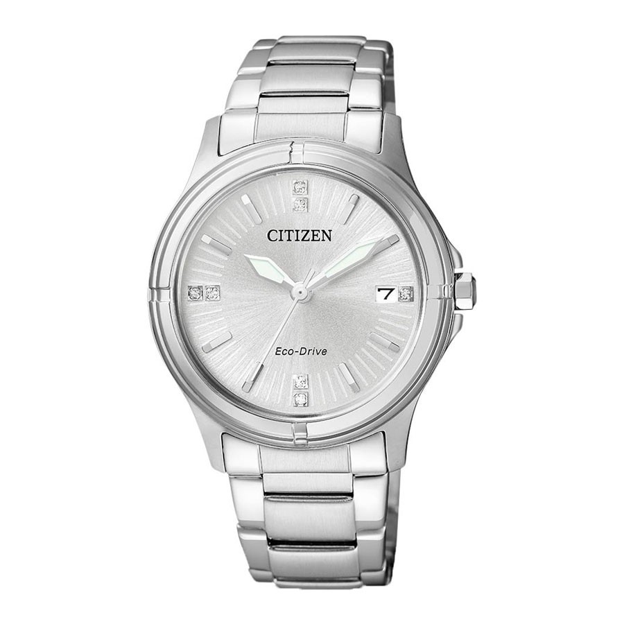 Đồng Hồ Nữ Citizen Đính Đá Swarovski Dây Thép Không Gỉ FE6050-55A - Mặt Trắng