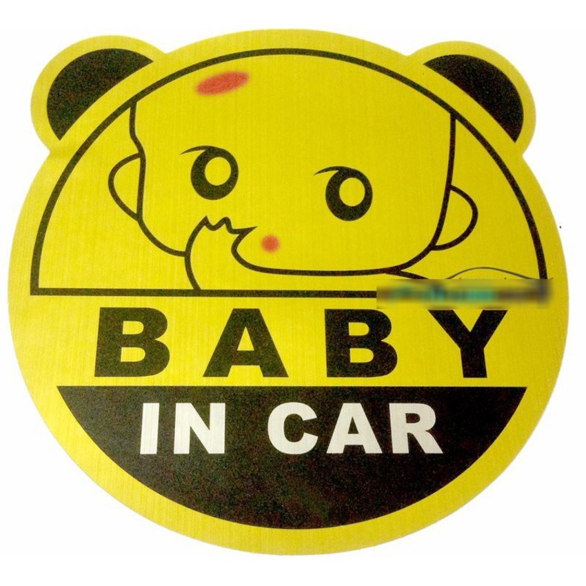 Tem Dán Ô Tô Baby In Car Trang Trí Ô Tô Phản Quang Cao Cấp
