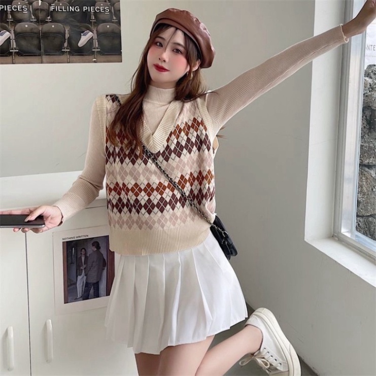 Áo Gile Len Hàn Quốc, Áo Len Nữ Hàng Dệt Kim form Chuẩn Hàng Mới Về Cực Xinh | BigBuy360 - bigbuy360.vn