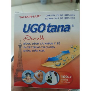 (Bán lẻ) Combo 10 Băng dính y tế cá nhân UGO tana (đã tiệt trùng) -,9cm x 7,2cm