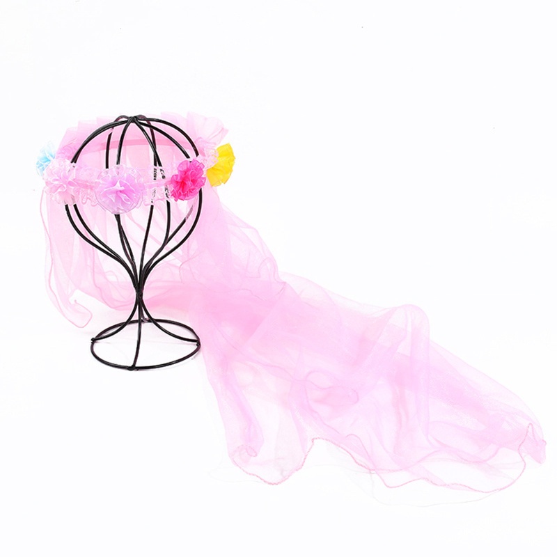 Vòng Hoa Đội Đầu Phối Khăn Choàng Cổ Handmade Xinh Xắn Cho Bé Gái