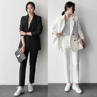 Set Blazer phong cách Công sở Hàn Quốc - Kèm ảnh thật (sẵn hàng)
