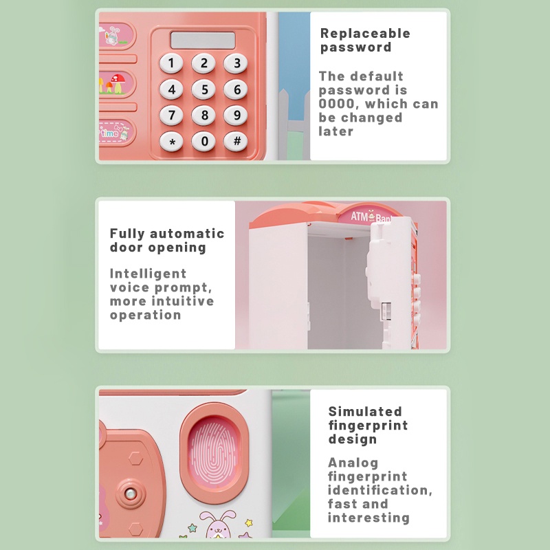 Hộp tiết kiệm tiền ZHAN QI TOYS đồ chơi nhận diện vân tay độc đáo cho bé