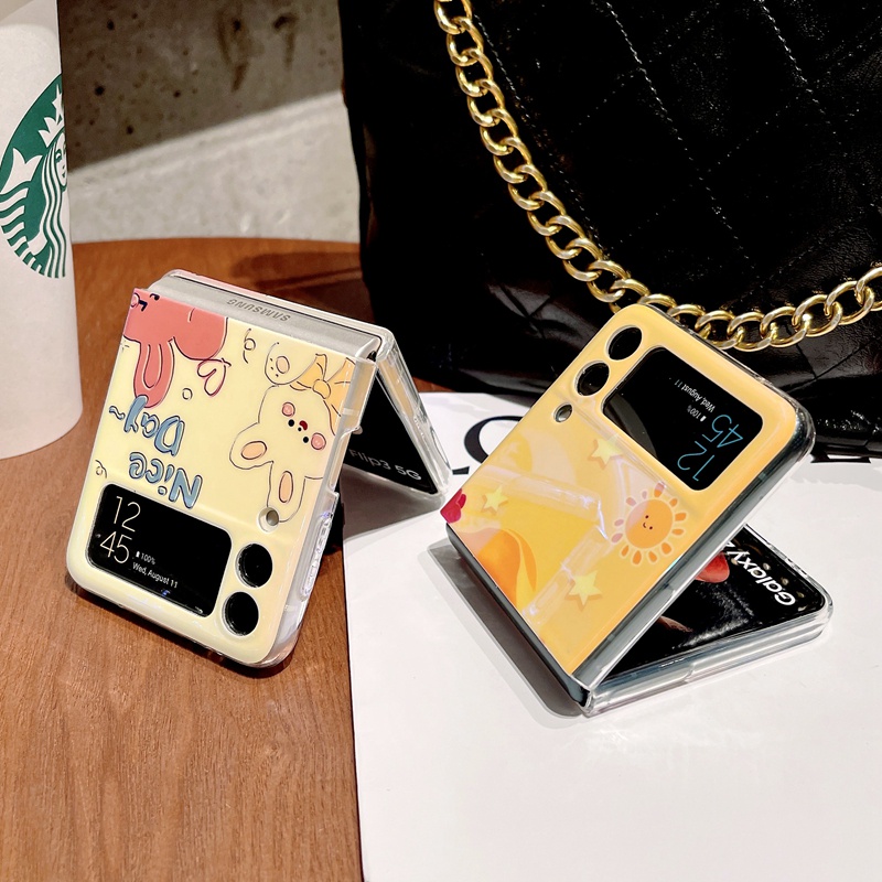 Ốp Điện Thoại Silicon Mềm Họa Tiết Vịt Hoạt Hình blu-ray Cho samsung galaxy z flip 3 flip4 z flip3