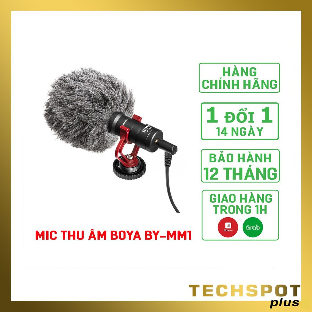 MIC Thu Âm BOYA BY-MM1 Chính hãng Cho Máy Ảnh DSLR, Mirroless, Smartphone -dc3659
