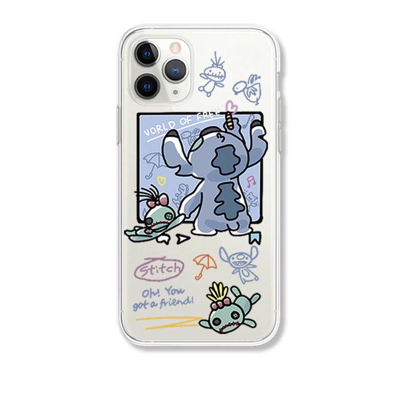 Ốp điện thoại hình Stitch cho Apple 1211 Xiaomi 109k30pro Huawei P4030nova567OPPOr15