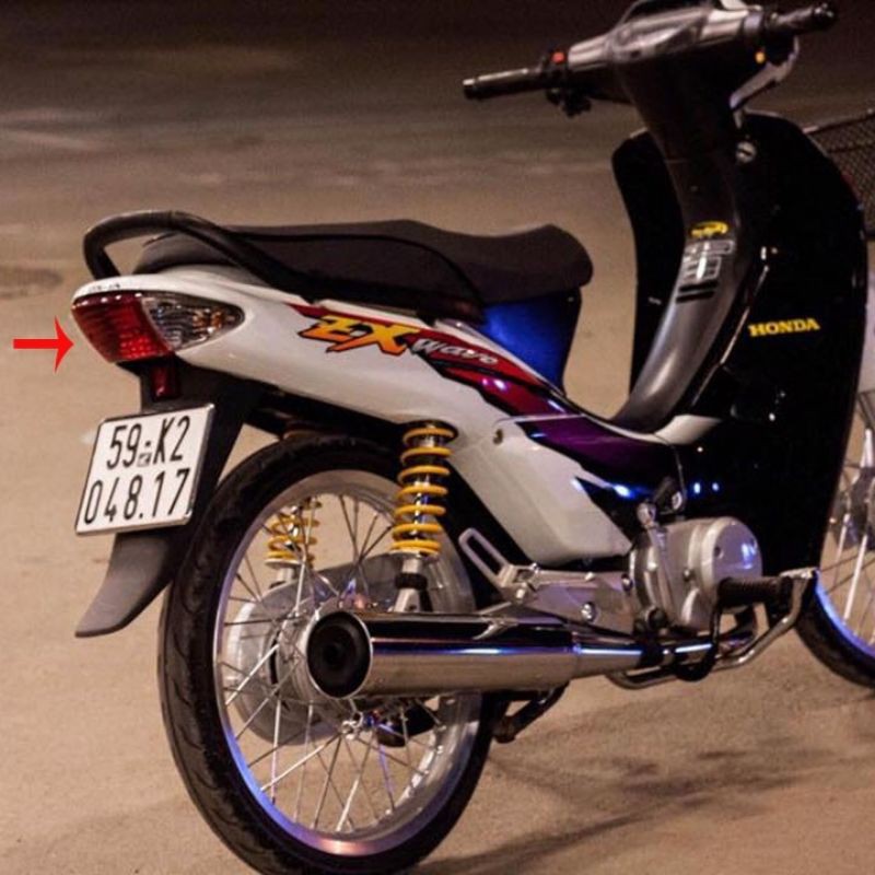 Tem chữ Honda gắn mặt nạ Wave nhỏ zx