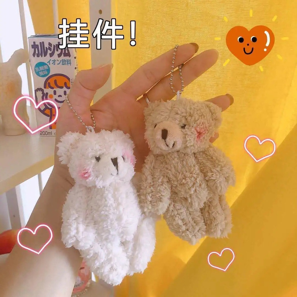 Móc khóa gấu bông treo balo cute dễ thương, Gấu bông treo cặp đi học xinh xắn