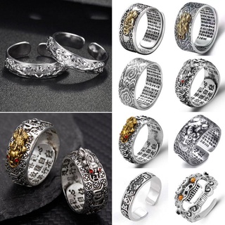 Nhẫn Hở Mạ Bạc 925 Hình Phật May Mắn