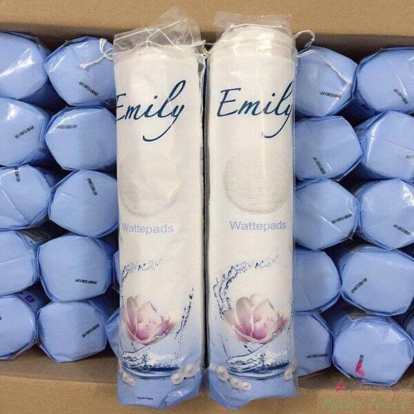 Bông tẩy trang Emily 120 miếng Đức,100% Cotton thiên nhiên, mềm mại, mịn màng.