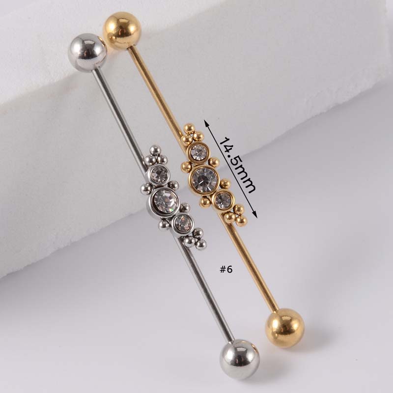 1 Khuyên xỏ sụn tai kích cỡ 1.2mm (16G) với nhiều kiểu dáng thời trang tùy chọn