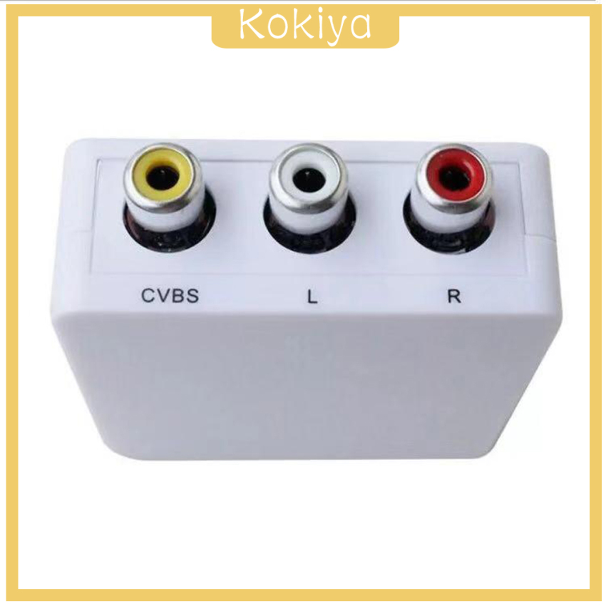 [KOKIYA]1080P CVBS to   Video Converter Box with USB Cable for HD TV Projector White