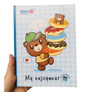 Combo 10 Cuốn Tập/ Vở 5 Ô Ly Vuông 96 Trang Định lượng 100gsm (Bìa Ngẫu Nhiên)