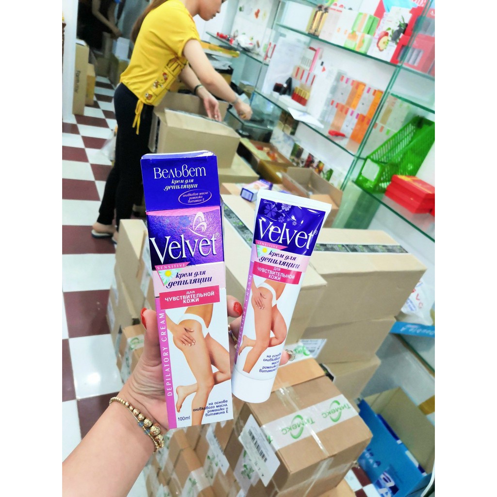 Kem Tẩy Lông Velvet 100ml Của Nga (Dùng Được Tất Cả Các Vùng Da) [ Có Sẵn]