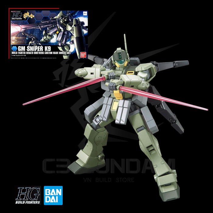 [CÓ SẴN] MÔ HÌNH GUNDAM BANDAI HG 1/144 GM SNIPER K9 HGBF GUNDAM BUILD FIGHTER