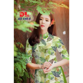 vải áo dài chiếc lá