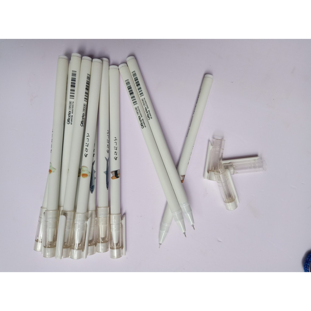 Bút gel nét nhỏ OT-011BL màu xanh hình dễ thương
