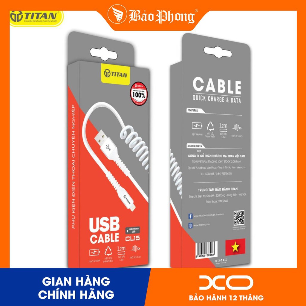CÁP LÒ XO LIGHTNING TITAN CL15