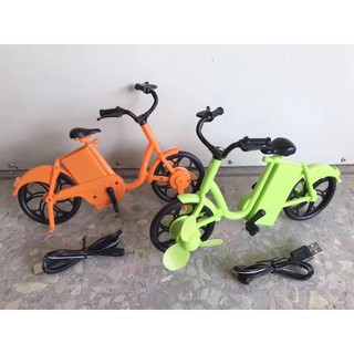 Quạt mini kiểu xe đạp điện 2in1