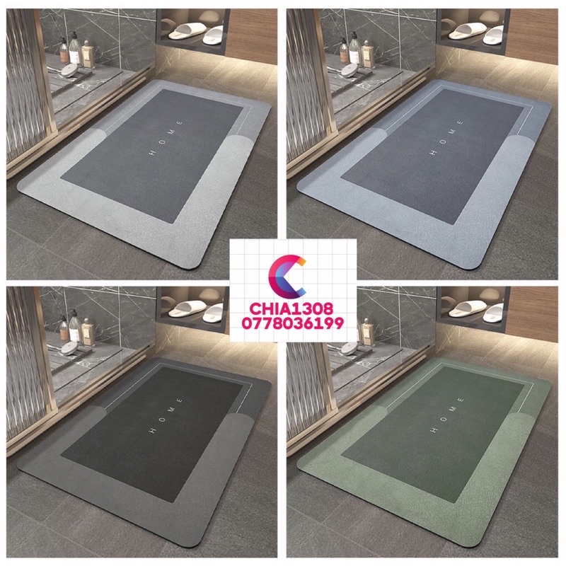 THẢM LAU CHÂN SILICON SIÊU SANG, SIÊU THẤM NƯỚC, CHỐNG TRƠN TRƯỢT TỐT , SIÊU RẺ
