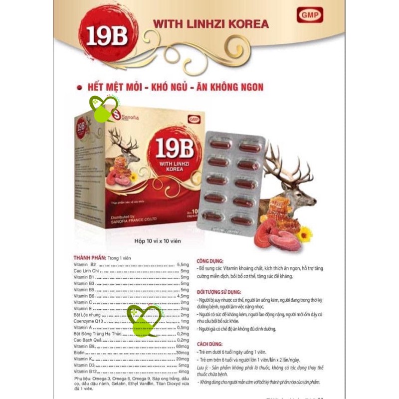 19B with Linhzi Korea - Tăng sức đề kháng, kích thích ăn ngon, ngủ tốt. Dùng được cho người huyết áp, tiểu đường