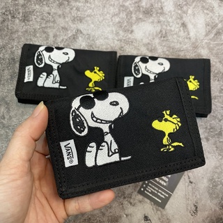 Ví V.an.s x Peanuts Slipped Black Wallet