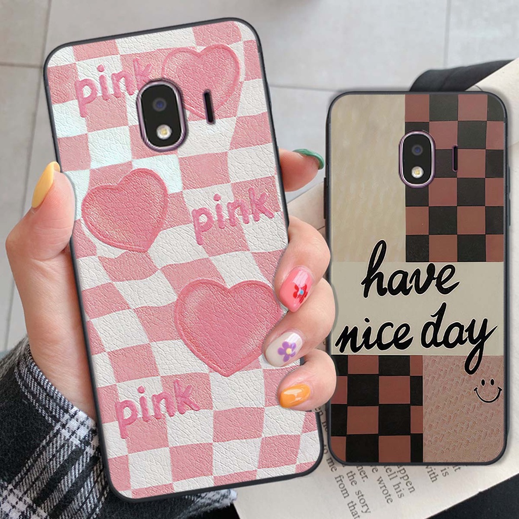 Ốp Samsung J4 2018 caro trái tim cá tính, thời trang siêu đẹp, siêu phong cách
