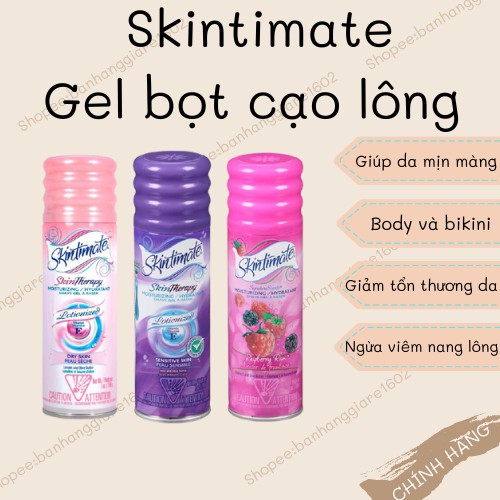 Gel Bọt cạo lông Skintimate (bill Mỹ)