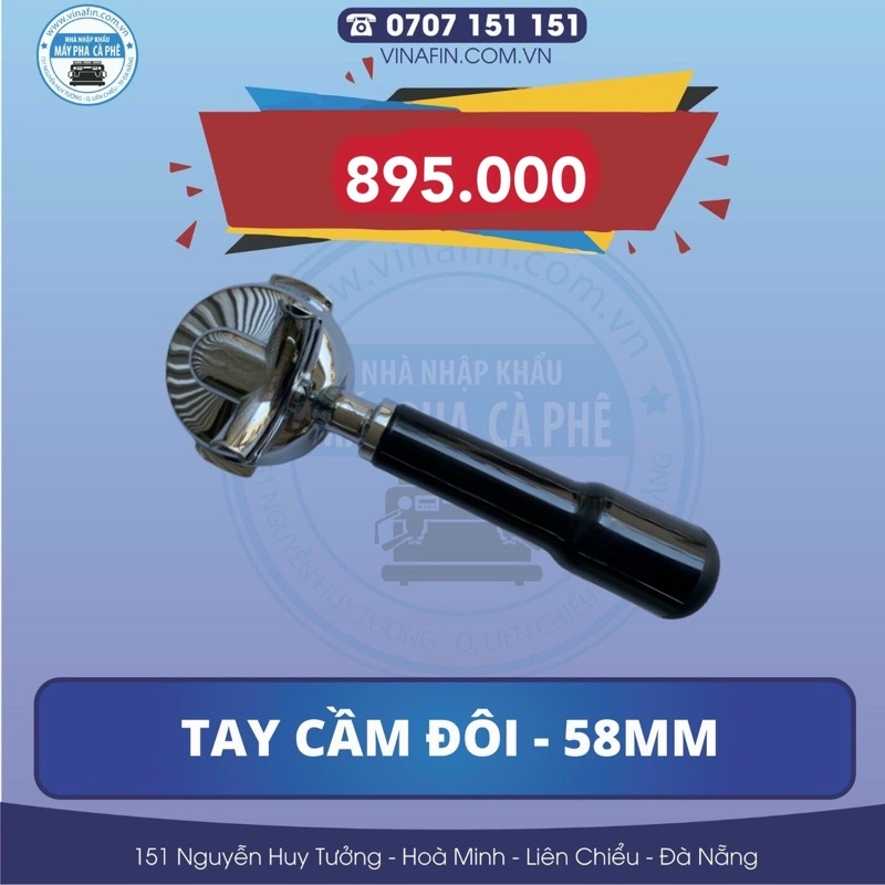 Tay Cầm Đôi Máy Pha Cà Phê 58mm - Nhập Khẩu Trực Tiếp Từ Ý 100%