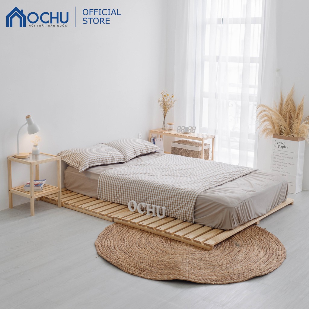 Giường Ngủ Pallet Gỗ Thông OCHU - Nancy Bed - Natural