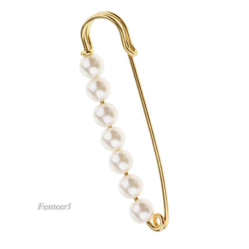 [Fenteer1] Trâm Cài Áo Đan Thủ Công Đính Ngọc Trai An Toàn Thanh Lịch Cho Nữ