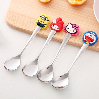 Thìa inox cán bọc silicon hình thú (TCS01)